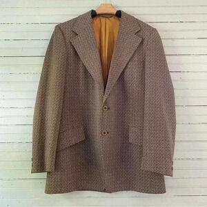 Vintage Curlee Blazer Fitted Jacket Men’s Suit Coat Houndstooth Tweed Academia